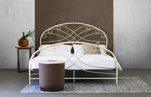 CAMFERO Kovová posteľ Ofelia Rozmer postele (matraca): 140x200 cm s nízkym predkom, Farba postele: Ecru Matt