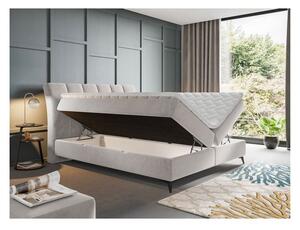 Kontinentálna manželská posteľ 160x200 TALLOW - béžová + topper ZDARMA