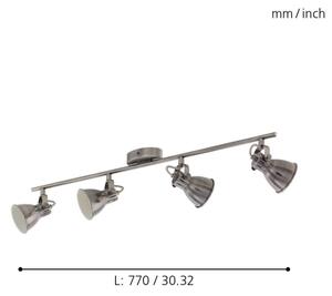 Eglo 96555 - LED Bodové svietidlo SERAS 4xGU10/3,3W/230V