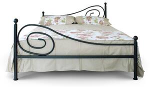 CAMFERO Kovová posteľ Sara Rozmer postele (matraca): 140x200 cm s nízkym predkom, Farba postele: Black Matt