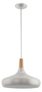 Eglo 96986 - Závesné svietidlo SABINAR 1xE27/60W/230V pr. 40 cm strieborná
