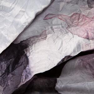 EUROFIRANY Súprava posteľnej bielizne z krepového saténu 160 cm x 200 cm svetlosivá 50% bavlna 50% polyester
