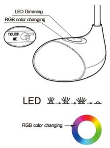 Eglo 97078 - Stmievateľná stolová LED lampa CABADO 1 LED/2,2W+0,3W/230V RGB