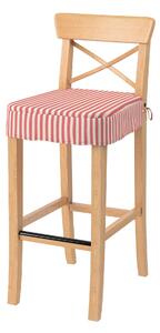 Poťah na barovú stoličku Ingolf farba produktu červená látka vzorované