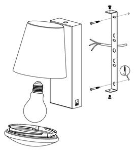 Eglo 97146 - Vonkajšie nástenné svietidlo CALDIERO 1xE27/10W/230V
