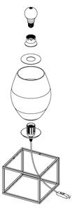 Eglo 97209 - Stolná lampa OLIVAL 1 1xE27/40W/230V