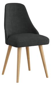 Čalúnená stolička grafitová s drevenými nohami M97 Bresso