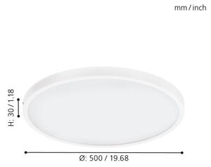 Eglo 97271 - LED stmievateľné stropné svietidlo FUEVA 1 LED/25W/230V 3000K
