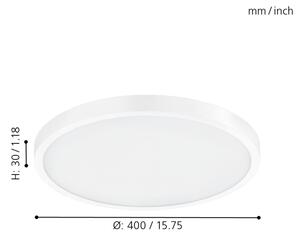 Eglo 97262 - LED stropné svietidlo FUEVA 1 LED/25W/230V biele okrúhle 2500 lm