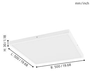 Eglo 97277 - LED stmievateľné stropné svietidlo FUEVA 1 LED/25W/230V