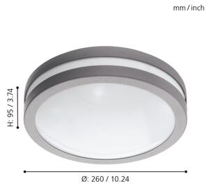 Eglo 97299 - LED stmievateľné kúpeľňové svietidlo LOCANA-C LED/14W strieborné IP44