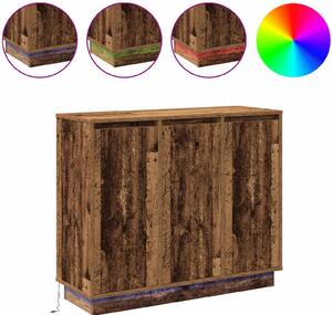 LED komoda Staré drevo 90 x 32 x 75 cm Kompozitné drevo