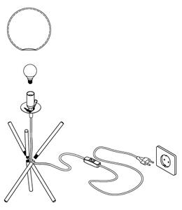Eglo 97333 - Stolná lampa CASTELLATO 1xE14/28W/230V