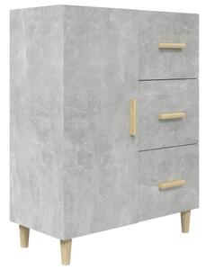 Komoda betónovo sivá 69,5x34x90 cm spracované drevo