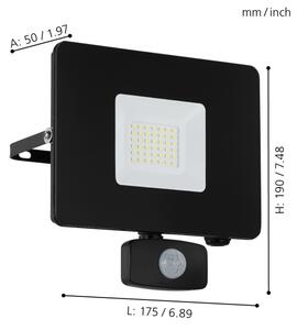 Eglo 97462 - LED Reflektor so senzorom FAEDO 3 LED/30W/230V