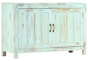 Komoda svetlomodrá 110x35x70 cm masívne mangovníkové drevo