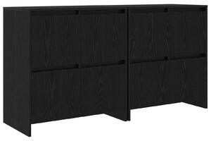 Komody 2 pcs Čierny dub 70 x 41 x 75 cm Kompozitné drevo