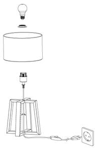 Eglo 97516 - Stolná lampa CHIETINO 1 1xE27/60W/230V