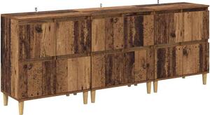 Komody 3 pcs Staré drevo 60 x 35 x 70 cm Kompozitné drevo