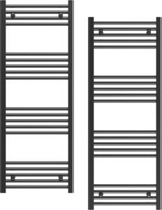 Granitan | Kúpeľňový radiátor Breno - 50x130 cm - čierny - moderný dizajn - flexibilná inštalácia