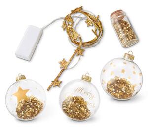 EmaHome - Dekoratívna darčeková sada |Vianočné dekorácie| s LED pásikom /hviezdičkami