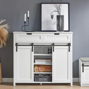 SoBuy FSB74-W Komoda Sideboard Kuchynská skrinka Bufetová skrinka Biela