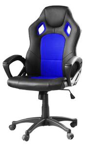 Gamer stolička Basic s farebnou opierkou, modrá
