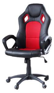 Gamer stolička Basic s farebnou opierkou, červená
