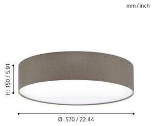 Eglo 97612 - Stropné svietidlo PASTERI 3xE27/60W/230V 57 cm