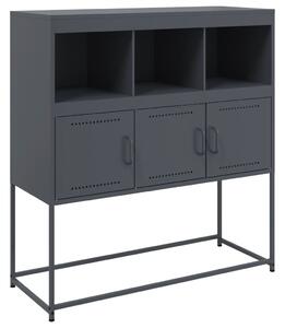 Komoda antracitová 100,5x39x107 cm oceľ