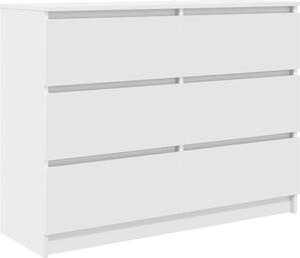Komoda biela 100x35x76 cm kompozitné drevo