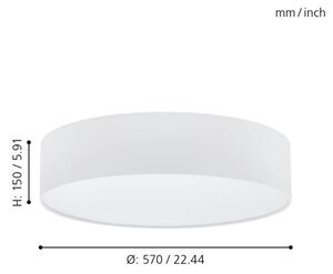 Eglo 97611 - Stropné svietidlo PASTERI 3xE27/25W/230V 57 cm