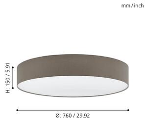 Eglo 97616 - Stropné svietidlo PASTERI 5xE27/60W/230V 76 cm