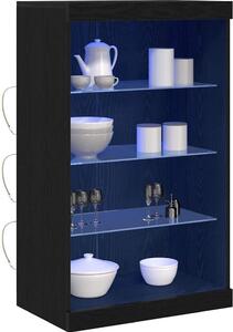LED komoda Čierny dub 60,5 x 37 x 100 cm Kompozitné drevo