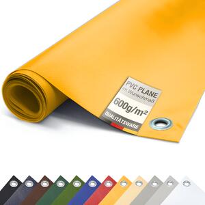 PVC plachta pre nákladné vozidlá 600 g/m² s očkami Ochranná plachta matná (žltá, 3,2 m x 4 m)
