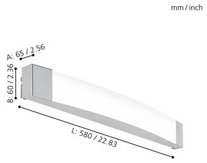 Eglo 97719 - LED Kúpeľňové zrkadlové svietidlo SIDERNO LED/16W/230V IP44
