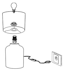 Eglo 97773 - Stolná lampa BELLARIVA 1xE14/40W/230V