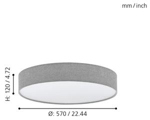 Eglo 97779 - LED Stmievateľné stropné svietidlo ROMAO LED/40W/230V