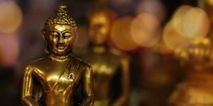 Obraz Budha s abstraktným pozadím - 100x50
