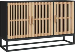 Komoda čierna 105x30x65 cm kompozitné drevo