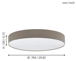 Eglo 97783 - LED Stmievateľné stropné svietidlo ROMAO 3 LED/60W/230V