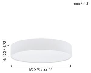 Eglo 97777 - LED Stmievateľné stropné svietidlo ROMAO 1 LED/40W/230V