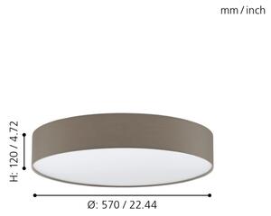 Eglo 97778 - LED Stmievateľné stropné svietidlo ROMAO 3 LED/40W/230V