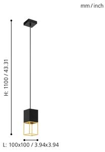 Eglo 97733 - LED luster na lane MONTEBALDO 1xGU10/5W/230V