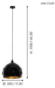 Eglo 97845 - Luster na lanku ROCCAFORTE 1xE27/60W/230V
