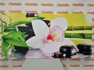 Obraz orchidea s japonskou tematikou - 100x50