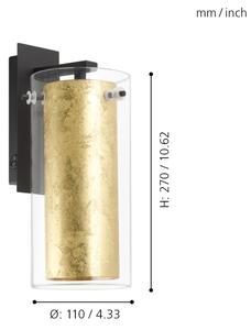 Eglo 97839 - Nástenné svietidlo PINTO GOLD 1xE27/40W/230V