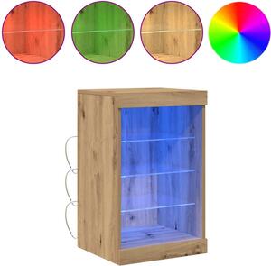 LED komoda Remeselný dub 41 x 37 x 67 cm Kompozitné drevo