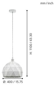 Eglo 97854 - Luster na lanku ROCCAFORTE 1xE27/60W/230V