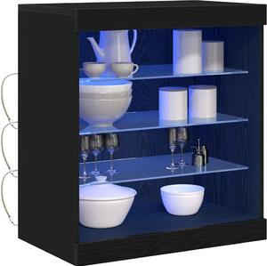 LED komoda Čierny dub 60,5 x 37 x 67 cm Kompozitné drevo